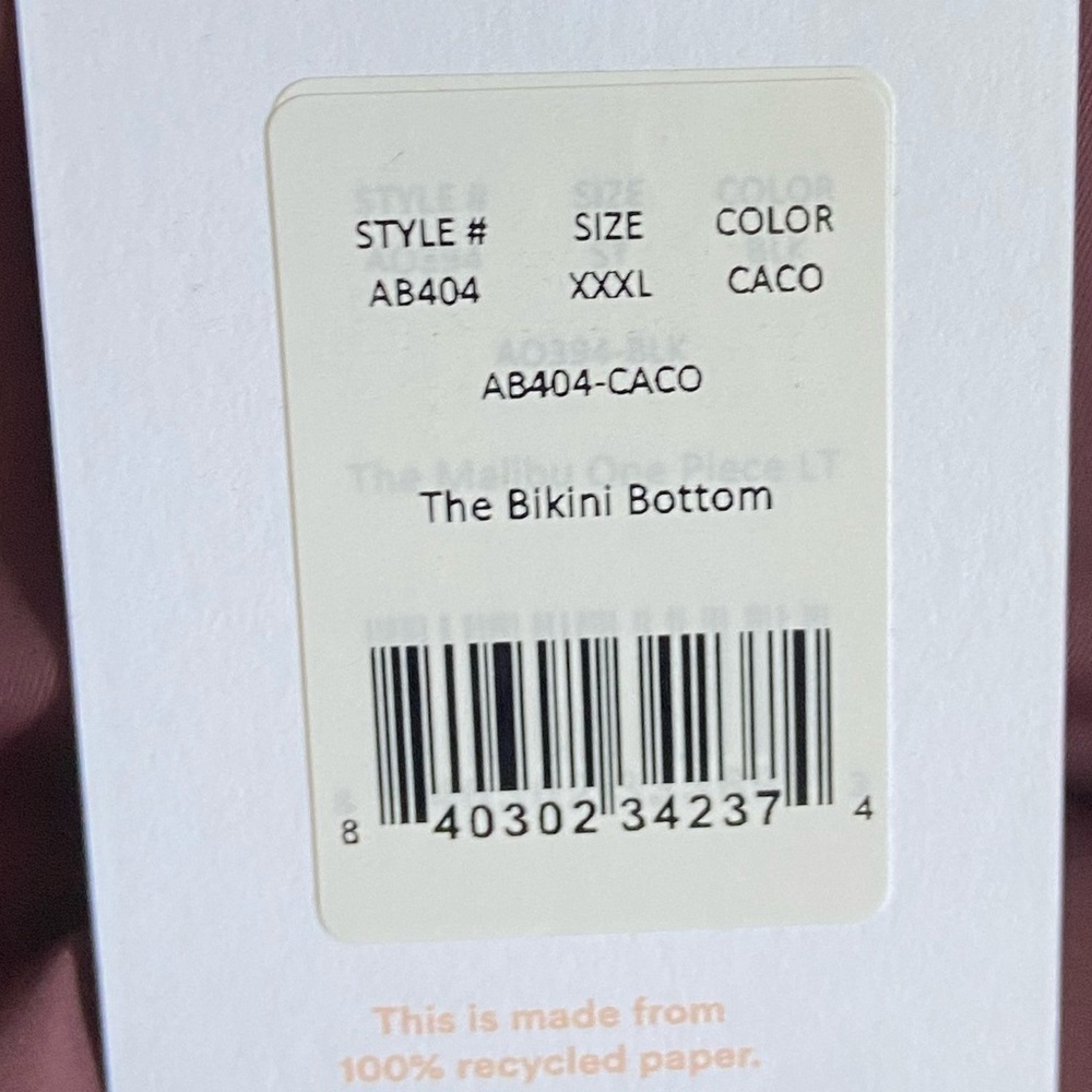 NWT Andie Swim The Bikini Bottom Cacao Lowrise Plus Size Women’s Size XXXL - Picture 6 of 7